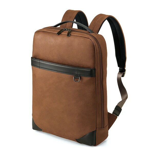 ●取寄品●メンズビジネスバッグ　B4書類　PC収納可能　合皮ディパック（キャメル）メーカー直送品