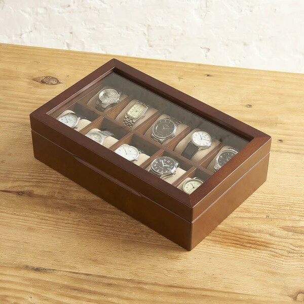 ●取寄品●木製品コレクションMade in Japan　木製ウォッチケース10本用