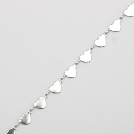 ●取寄品● 304ステンレスチェーン 　 2メートル　ハート型 ステンレス製鎖パーツ