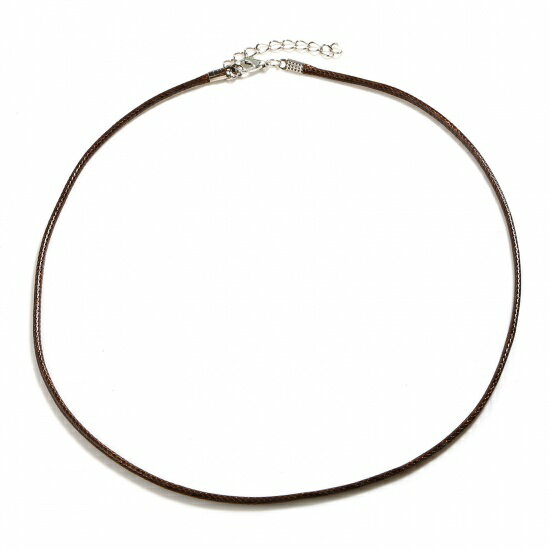 ●取寄品●チョーカーコードネックレスコード45cm（ダークコーヒー色）20個セット　※1枚目の画像が対象商品