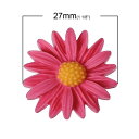 プラスチックフラワーカボション30個 ピンクレッド色 貼り付け手芸アクセサリーパーツスクラップブッキングレジン材料