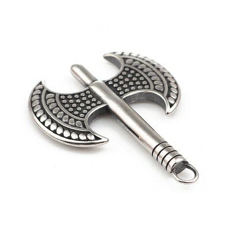 ステンレスメタルチャーム 1個（斧型）ペンダントトッププレートアクセサリーパーツ