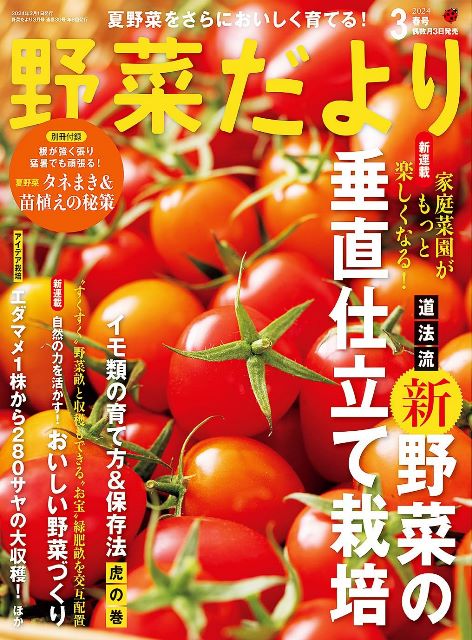 ●取寄品●野菜だより2024年3月春号／特集は、イモ類のおいしさを引き出す栽培テク／趣味の本ブティック社