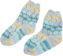 ●取寄品●まっすぐ編みソックス手芸キット(COL:651青系)ナイフメーラ手芸手編みキット