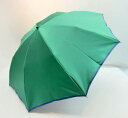 ●取寄品●折りたたみ傘 甲州産先染小幅両面生地使用 グリン(裏ネイビー)婦人傘umbrella雨傘日傘