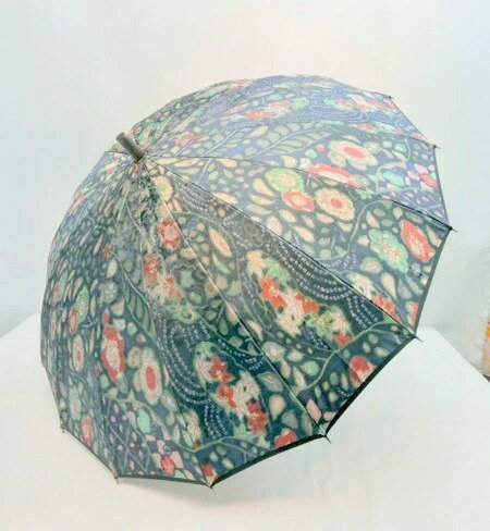 ●取寄品●長傘 甲州産ジャガードホグシ織16本骨(ネイビー) umbrella雨傘日傘