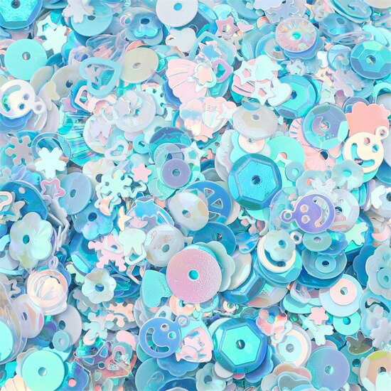 スパンコールミックスパック1袋（約20g）ブルー系