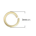 ●取寄品● ステンレス製 マルカンリングパーツ 300個(ゴールド色)直径3mm×厚0.4mm 丸カンアクセサリーパーツ金具ハンドメイド用
