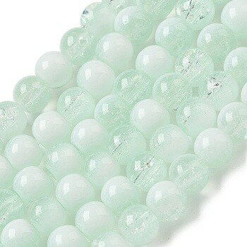 ●取寄品●ガラスビーズクラックタイプ（約50個）アクセサリー用ビーズ　6mm