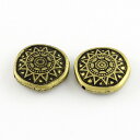 ●取寄品●アクリルプラスチックビーズ アンティークデザイン(約300個)アクセサリープラビーズ 20x6mm