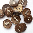 ●取寄品●ココナッツボタン 約100個 13mm ココナツボタン