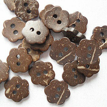 ●取寄品●ココナッツボタン　約100個　11mm　ココナツボタン