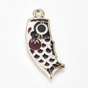 ●取寄品●メタルチャーム 鯉のぼりデザイン(5個) エナメルペンダントパーツ 35x14x1.5mm