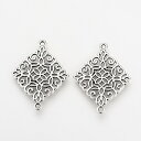 アクセサリー用コネクターパーツ 5個 28x22x1mm アンティークデザイン