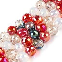 ●取寄品●ガラスビーズ(ミックスカラー約48個)アクセサリー用ビーズ 8mm