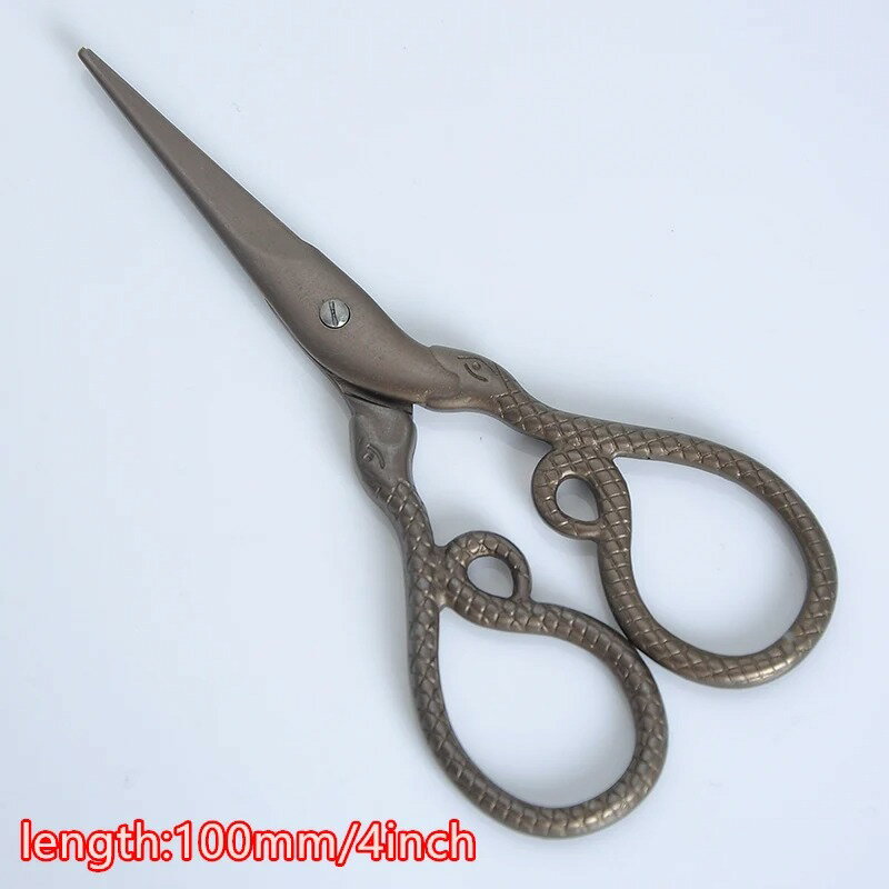 アンティークデザインはさみ（ブロンズ色）　ステンレス製糸切ハサミ刺繍はさみ