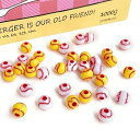 ●取寄品●アクリルビーズ 野球ボール約550個(ミックスカラー)11.6x11.5mm プラスチックビーズ手芸アクセサリー用ビーズ