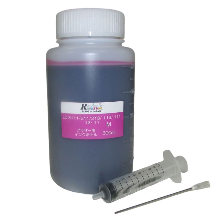 Brother ブラザー 用 マゼンタ M 詰め替えインク 500ml 大容量 リインクオンラインショップ