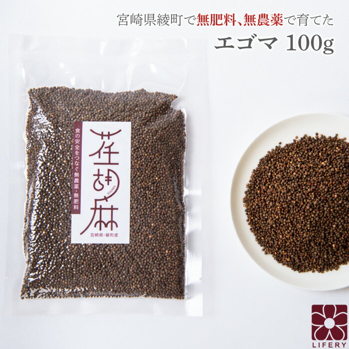 オーガニック 国産 えごま 100g 無農薬 無肥料 エゴマ 荏胡麻 スーパーフード 自然栽培 農薬不使用 無添加 腸内環境 腸 免疫 日本製 α-リノレン酸 必須脂肪酸 健康 美容 えごまの実 エゴマの実 健康食品 オメガ3脂肪酸 じゅうねん 伝統食 じゅうねん味噌 作り