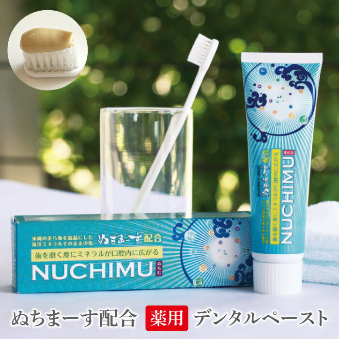 フッ素なし 海のミネラル 薬用 歯磨き NUCHIMU ヌチム 100g 無添加 歯みがき ハミガキ 歯磨き粉 日本製 人気 はみがき 歯茎 むし歯 虫..