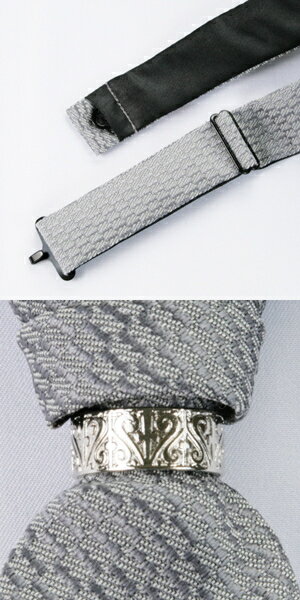 アスコットタイ | チーフ セット メンズ シルバー グレー リング付 日本製 ミニブロック柄 アスコット タイ ASCOT ユーロタイ リング フック式 簡単 結び方 ポケットチーフ フォーマル 礼装 衣装 結婚式 披露宴 パーティー 二次会 新郎 着こなし コーデ 通販 AS200