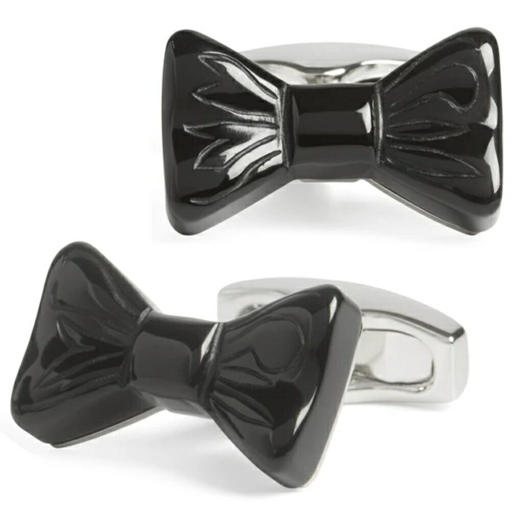 サイモン・カーター(カフス) カフスボタン カフリンクス | SIMON CARTER サイモンカーター BOW TIE ONYX CUFFLINKS オニキス ブラック カラー フォーマル ブランド カフス 紳士 メンズ 男性用 結婚式 二次会 パーティ ギフト プレゼント CUFFLINKS CS612-1【送料無料】【楽ギフ_包装】【あす楽対応】