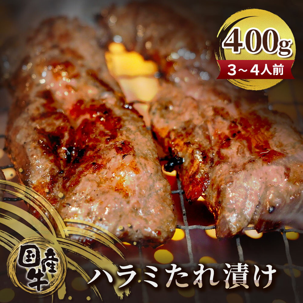 国産牛 ハラミ タレ漬け 400g（200g×2） 焼肉 ハラミ肉 BBQ バーベキュー 牛サガリ ホルモン 焼肉 和牛..