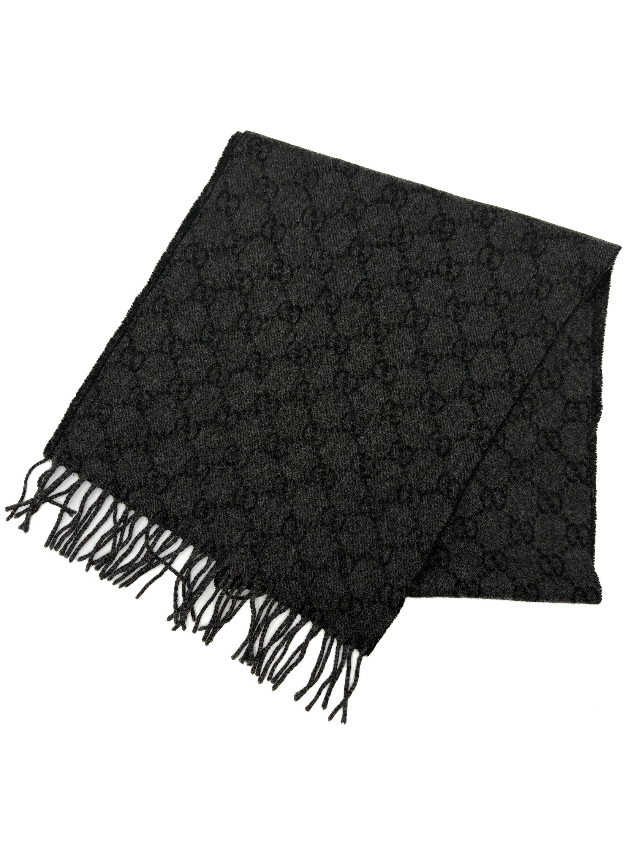 【中古】 グッチ GUCCI マフラー ストール GG柄 男女兼用