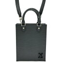 【中古】LOUISVUITTON ヴィトン プティット・サックプラ エピ 2WAY ショルダー ブラック LV 黒