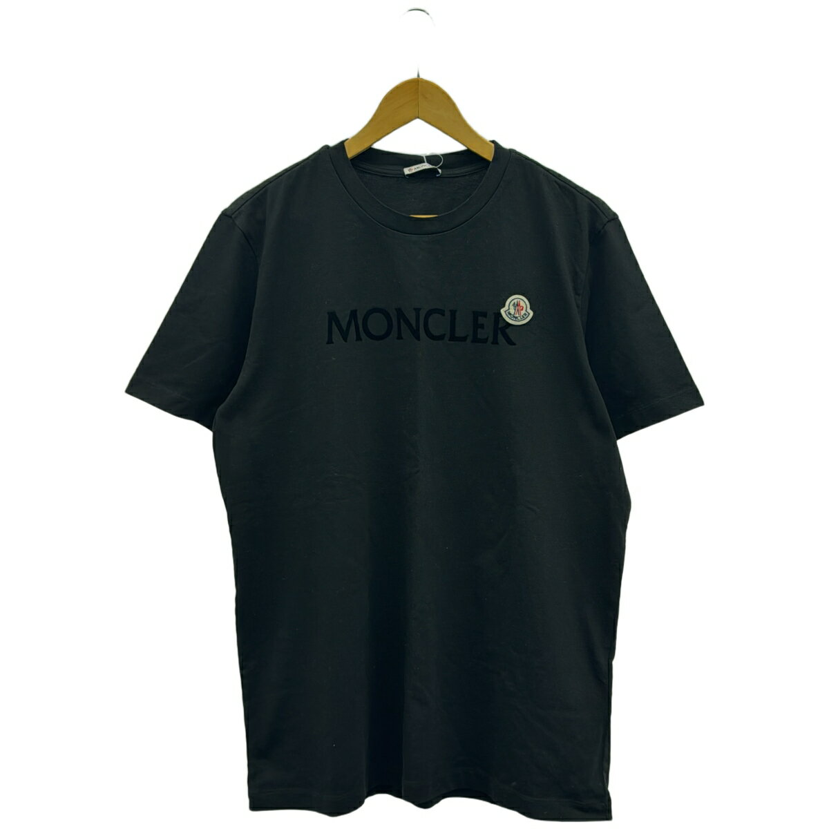 Rakuten - 【中古・タグ付き未使用品】　MONCLER　モンクレール　Tシャツ　半袖　ブラック　XLサイズ　ロゴ　メンズ