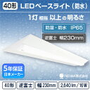 LED 一体型 ベースライト( 逆富士 / W230 / 16W )直付 防湿 防雨 防水 防塵 低温 寒冷地 (IP65) ライトバー蛍光灯 1灯相当フリッカーレス軒下 通路 工場 倉庫 駐車場 半屋外( 日本メーカー　REIWA株式会社 )