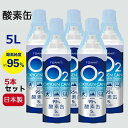 日本製酸素缶5L 5本セット 酸素 当日発送 酸素缶 携帯酸素 酸素スプレー 酸素純度約95% 5リットル 酸素チャージ 酸素補給 コンパクトサイズ O2 oxygen can