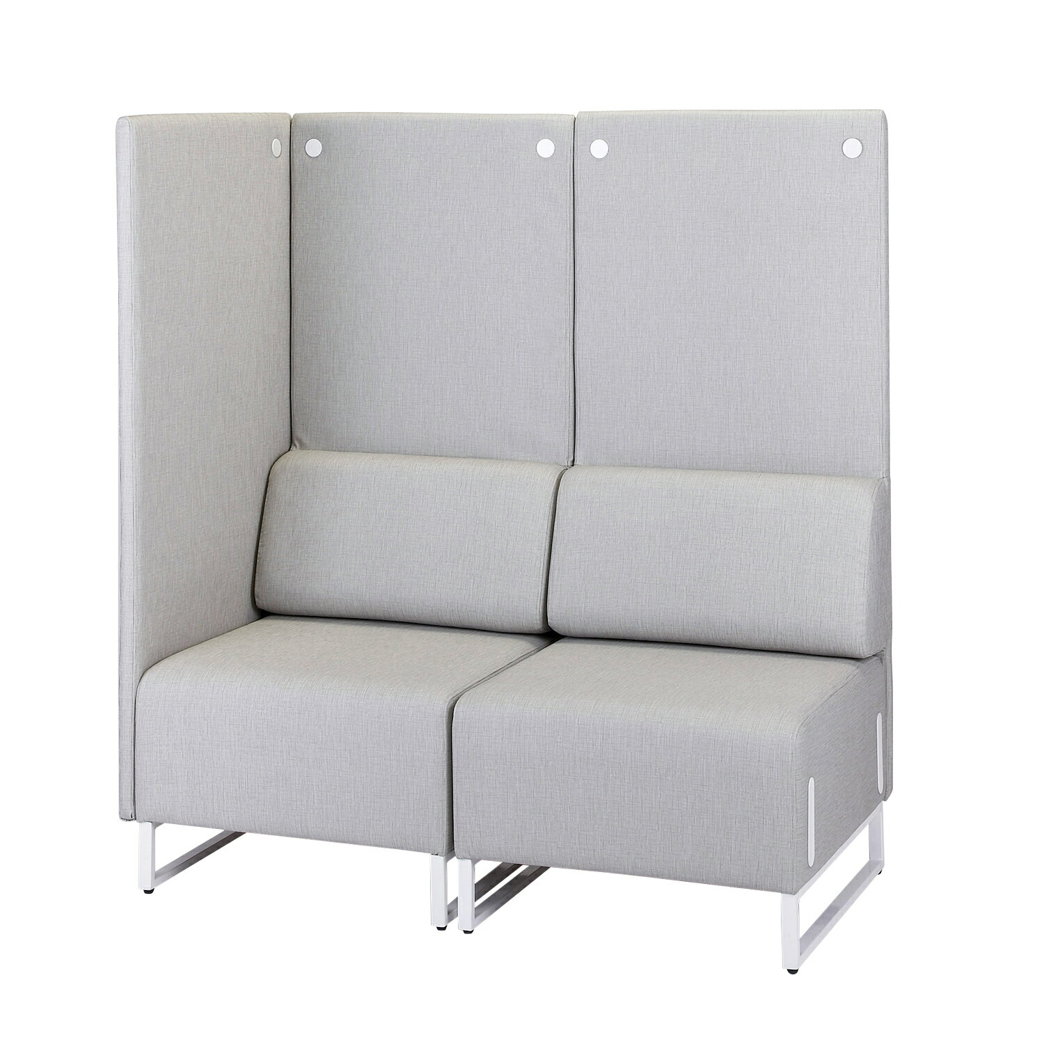 囲いチェア2人掛け背付き/片パネルR LDP-2LHAR