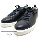 Amb Ambassadors of minimalism アンバサダーズオブミニマリズム EGON レースアップスニーカー ネイビー レディース レザー スニーカー ポルトガル製