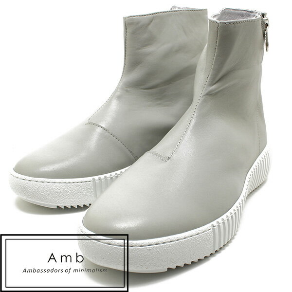 Amb Ambassadors of minimalism アンバサダーズオブミニマリズムTATLIN ハイカットスニーカー グレー レディース レザー スニーカー ポルトガル製