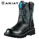 【最大P15倍！要エントリー】ARIAT アリアット Fatbaby Western Boot ファットベイビー コレクション ウェスタンブーツ ショートブーツ ウェスタン 本革 レディース ブラック ディアタン 10000833