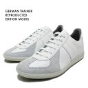 ジャーマントレーナー スニーカー メンズ GERMAN TRAINER ＃1183 ホワイト×ホワイト ジャーマントレーナー レザースニーカー スロバキア製 大人スニーカー 本革 BW SOLE