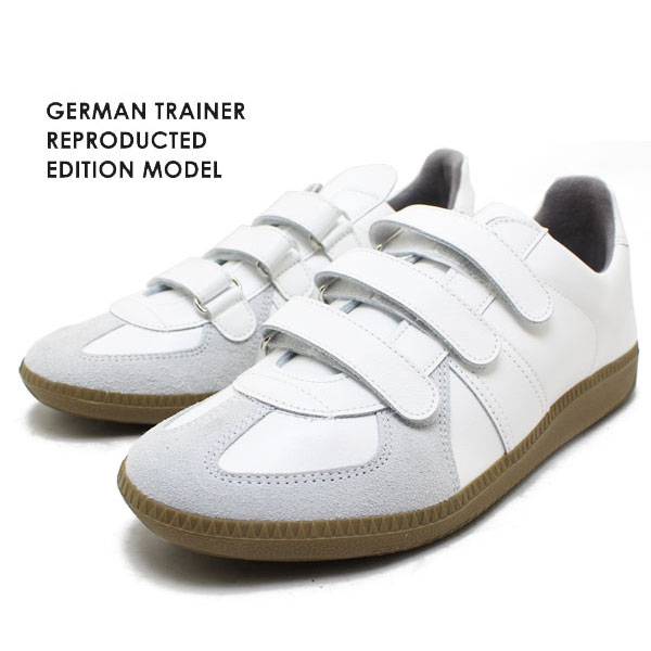 ジャーマントレーナー スニーカー メンズ GERMAN TRAINER ＃1193 ホワイト ジャーマントレーナー レザースニーカー スロバキア製 大人スニーカー 本革 BW SOLE