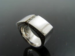 KENBLOOD ケンブラッド センターライン＆ジルコニアリング シルバー 【KR-140】【メンズ レディース・ユニセックスモデル】