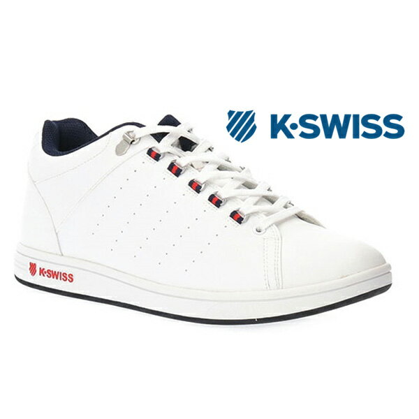 ケースイス スニーカー メンズ ケースイス K-SWISS KS100 36101570 ローカット スニーカー ホワイトネイビーレッド トリコロール 正規品 新品 ユニセックス 靴