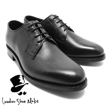 London Shoe Make/Oxford & Derby 8012 グッドイヤーグレインレザープレーントゥシューズ　ブラック 本革ビジネスシューズ ビジネス/ドレス/紐靴/革靴/仕事用/メンズ