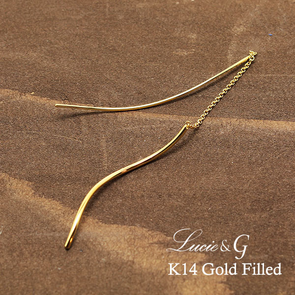 Lucie&G ルシー・アンジー K14GF・アメリカンツイストピアス 【GFP-0113】【ゴールドフィルド 日本生産 by boe バイボー好きな方にもオススメ】