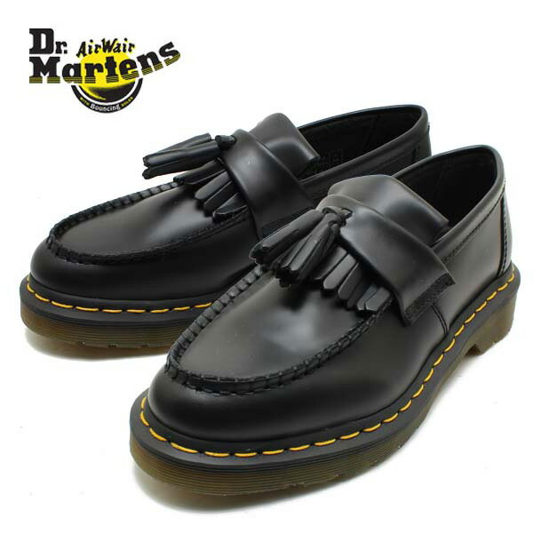 Dr.Martens ドクターマーチン ADRIAN YELLOW STITCH イエローステッチ タッセルローファー 22209001 Black