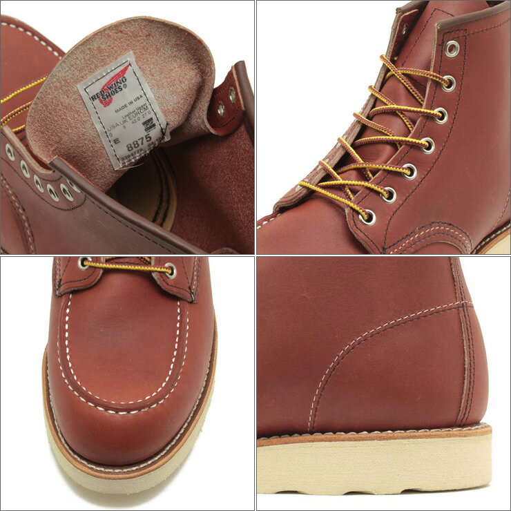 REDWING JAPAN正規品 レッドウィングRW8875 クラシックワーク モックトゥ オロラセットポーテージ 赤茶レッドウイング モカシン アイリッシュセッター メンズサイズ 本革 ラッピング対応