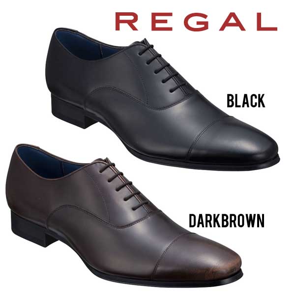 REGAL リーガル 21VR ビジネスシューズ ストレートチップ 日本製本革 ダークブラウン ブラック 防水スプレープレゼント