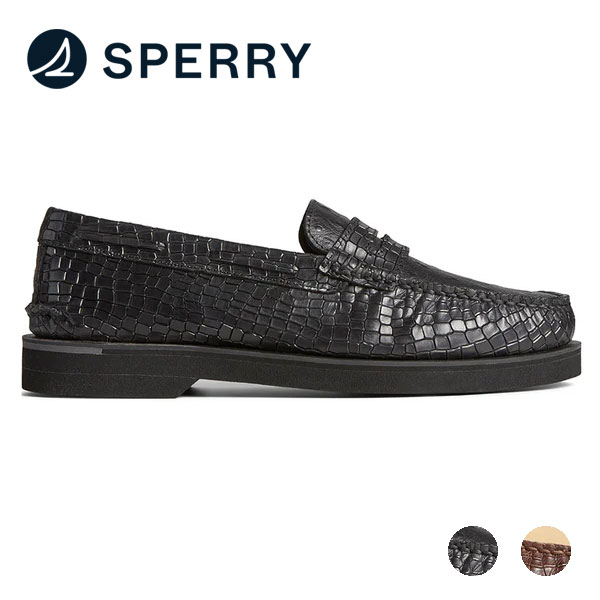 SPERRY スペリー オーセンティックオリジナル(AO) ペニー ダブル ソール メンズ レザー ローファー トップサイダー メンズ レザー ボートシューズ モカシン クロコダイル STS25453 STS25454