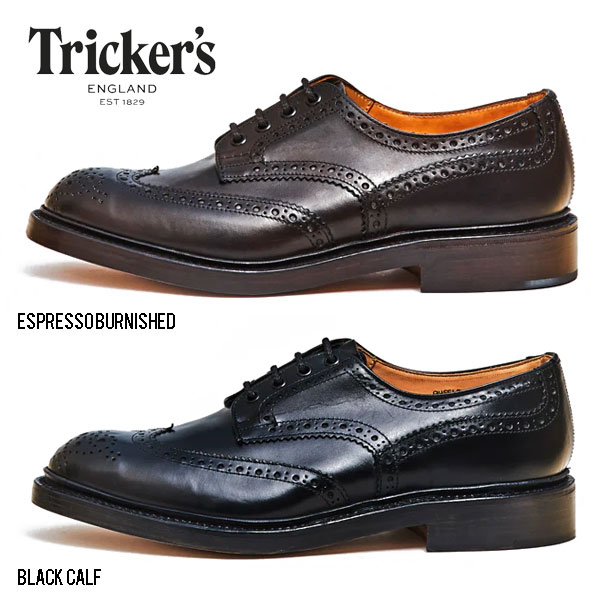 Tricker's �ȥ�å����� M5633 BOURTON LEATHER SOLE �С��ȥ� �쥶�������� ����ȥ꡼���塼�� ����