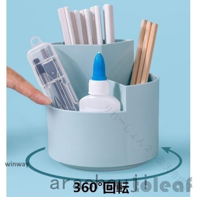 乐天商城 - ペンスタンド ペン立て 筆箱 デザイン雑貨 360度 回転可能 卓上収納 ペンスケース オフィス用品 おしゃれ
