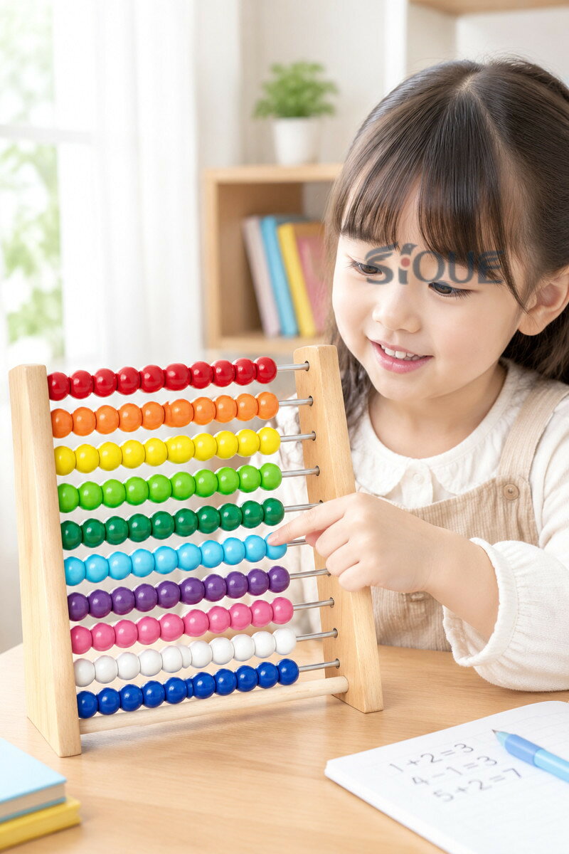 100 玉そろばん 算数知育玩具 子供学習木製おもちゃ 数学教材 学習玩具 知育教育 ...