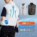 空調ベスト 服のみ フルセット 保冷剤 空調作業服 屋外作業 熱中症 対策 空調作業服 ファン取付 ネイビー シルバー